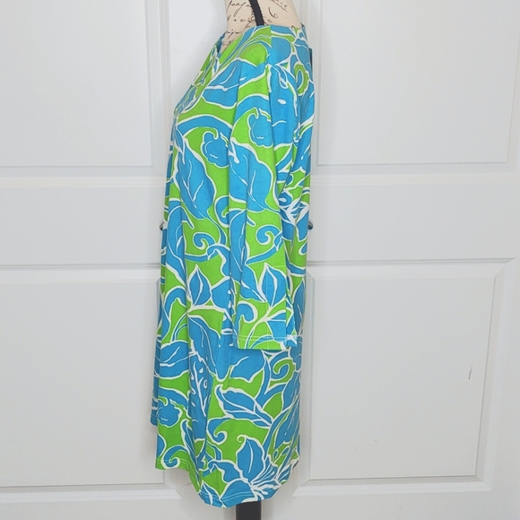 Barbara Gerwit💙 💚 3/4 sleeve, cotton/spandex dress, size XL 🆕 - Picture 4 of 15